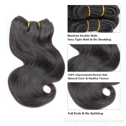 4 strands of Brazilian wavy real human hair tresses 8 inches short braided Brazilian real human hair Elf hair extension